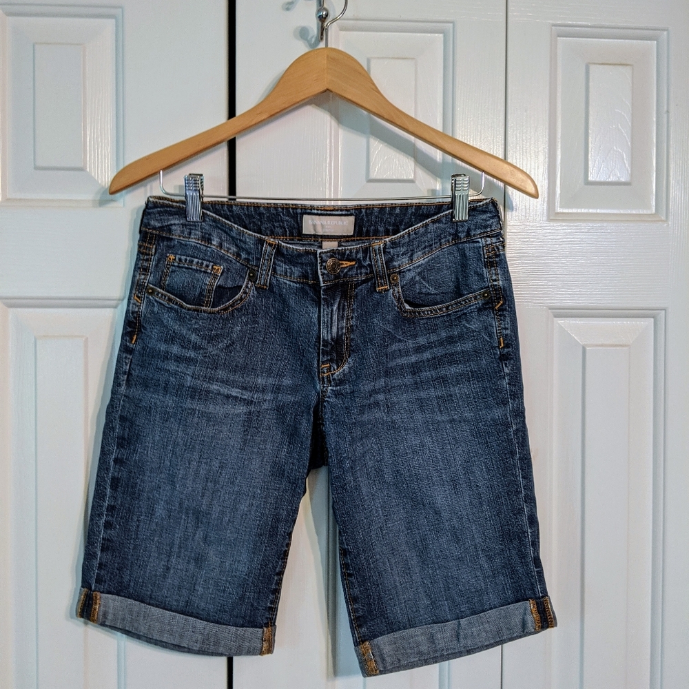 Banana republic stretch jean shorts